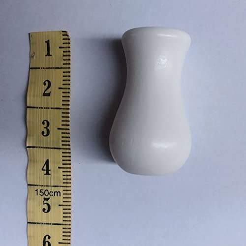 4-Pack White Wooden Curtain Knobs for Blinds & Shades