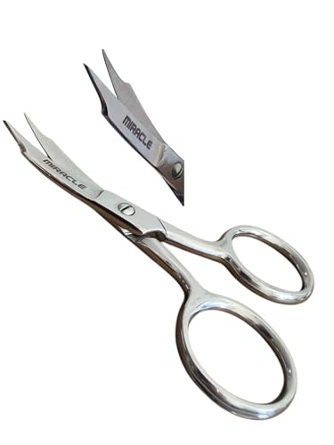 MIRACLE Cuticle Scissors Set 2-Pack Stainless Steel Precision Nail Tools