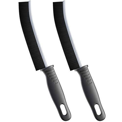 Hard Bristle Crevice Brush - 2 Pack for Deep Cleaning Tracks & Screens