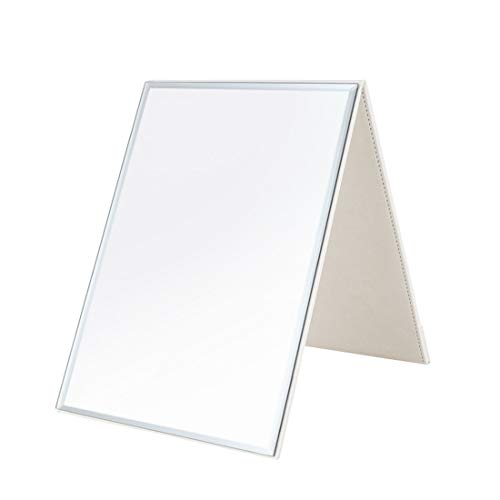 Portable Foldable HD Makeup Mirror - 6.9 x 4.9 Inch White Tabletop Mirror