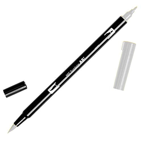 Tombow Dual Brush Pen Art Marker - N95 Cool Gray 1, 1-Pack