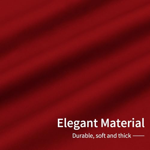 Easy-Going Thermal Blackout Curtains 42x36 in, 2 Panels - Christmas Red