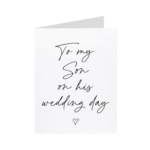 To My Son on His Wedding Day Card - Elegant Keepsake Note from Mom & Dad