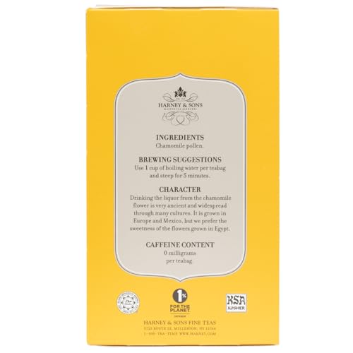 Harney & Sons Egyptian Chamomile Herbal Tea Bags, 20 Count