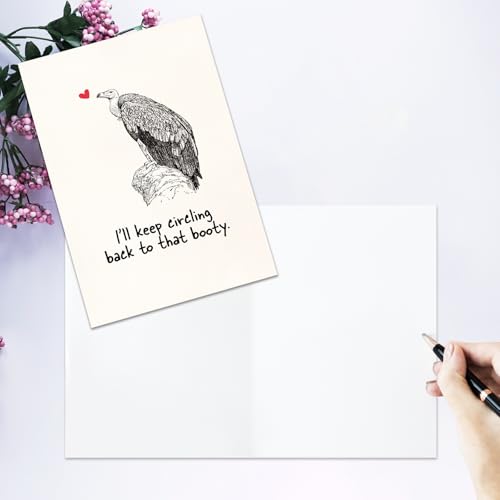 Funny Anniversary Card with Cheeky Pun - I'll Keep Circling Back to That Booty