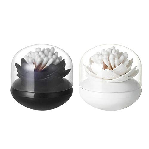 Creative Lotus Cotton Swab Holder - 2 Pack Q-Tips Organizer
