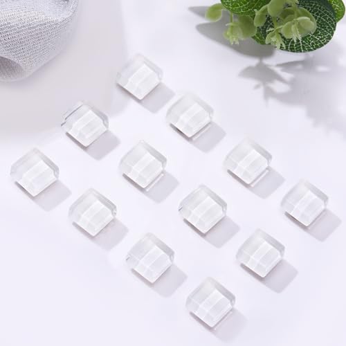 15 Pcs Clear Glass Fridge Magnets - Cute Decorative Holders