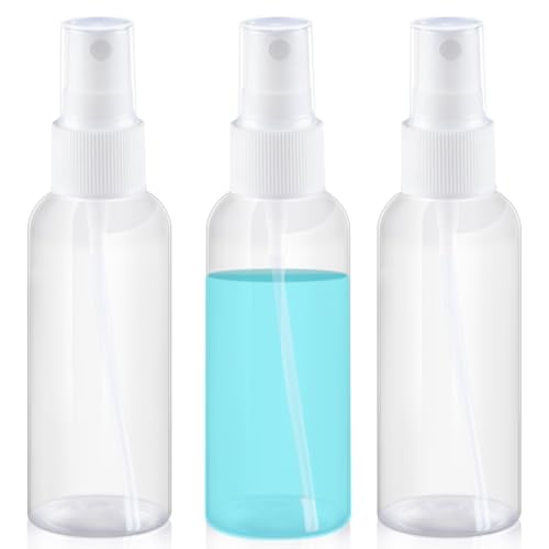 ZIZEMOJA 3 Pack Small Travel Spray Bottles 80ml Clear Plastic