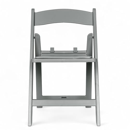 Flash Furniture Hercules Set of 2 Kids Gray Resin Folding Chairs with Gray Vinyl Padded Seats
