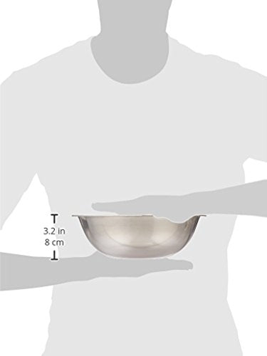Winco 3 Quart Stainless Steel Mixing Bowl - Heavy-Duty Economy