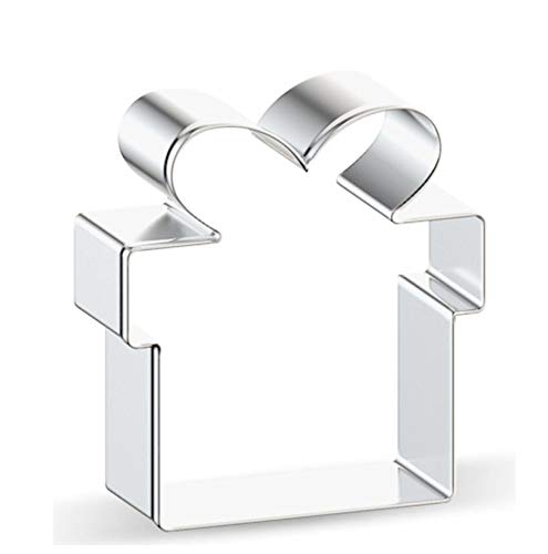 Mini Christmas Gift Present Box Cookie Cutter Set - Small Size Stainless Steel