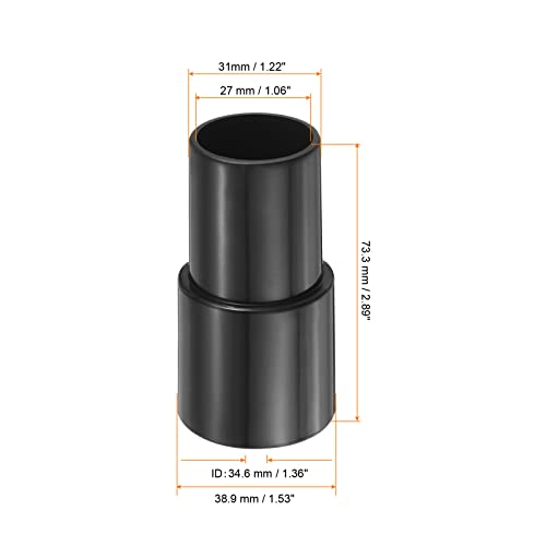 PATIKIL Vacuum Hose Adapter 2-Pack, 35mm to 27mm Wet/Dry Vacuum Reducer