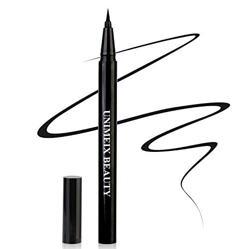 UNIMEIX Waterproof Liquid Eyeliner Pen - 12H Long-Lasting Black Eye Liner