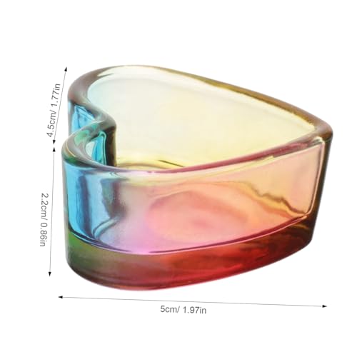 Heart-Shaped Glass Nail Dappen Cup for Manicure & Jewelry Storage