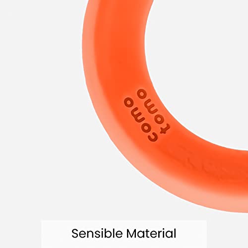 Comotomo Silicone Baby Teether - Ergonomic Finger-Shaped Design, Orange