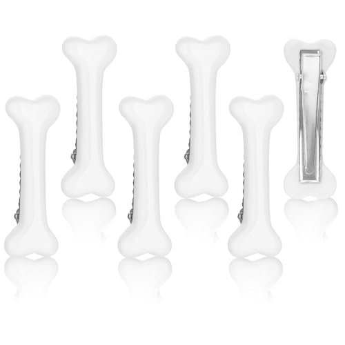 Kicosy 6-Piece Bone Hair Clips Cute Non-Slip Alloy Barrettes for Women