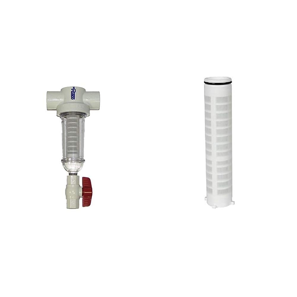 Rusco 1-1/2" Spin Down Separator Sand/Sediment Water Filter 50 Gpm - Pwfss15 and Fs-1-12-60 Rusco Fs-1-1/2-60 Spin-Down Polyester Replacement Filter (FS-1-12-60)