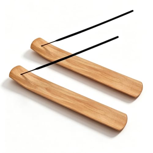 Natural Wood Incense Stick Holder for Aromatherapy - 2 Pieces