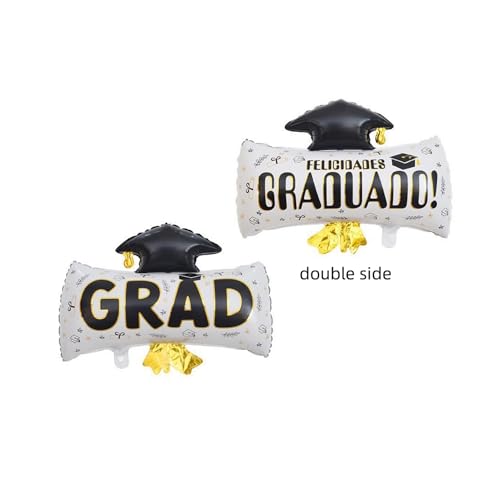Graduation Diploma & Cap Foil Balloons - Congrats Grad Decor