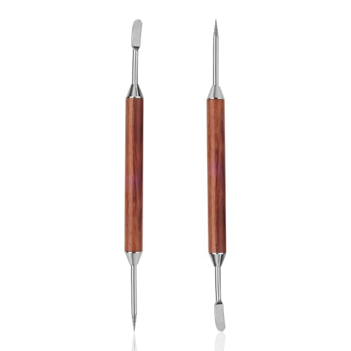 Latte Art Pen Set - 2 Stainless Steel Tools with Rosewood Handle