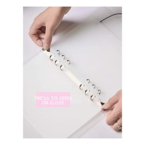 Rikolto A5 Press On Nail Organizer Book with 4 Pages & Adhesive - Removable Storage for Fake Nails (9.05 x 7.08 x 1.37 Inch)
