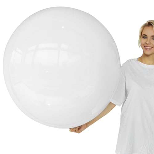 Adeyoo 36-Inch Giant White Latex Balloons - 4 Pack for Party Decorations