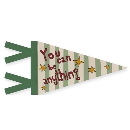 You Can Be Anything Pennant Banner Flags - White 14 Inch Kids Wall Decor