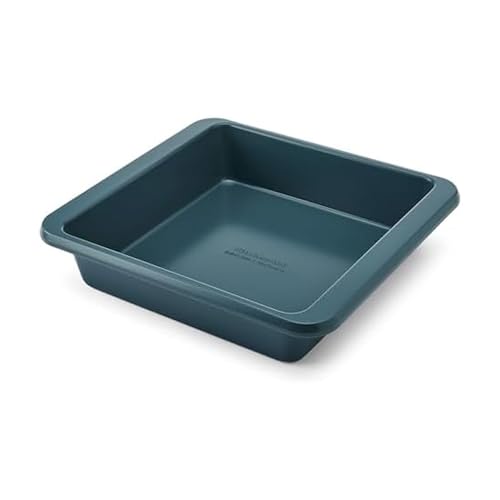 KitchenAid Agave 9-Inch Nonstick Square Cake Pan - Dishwasher Safe, Aluminized Steel