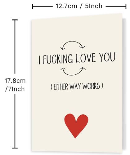 Funny 5x7 Anniversary Card for Him & Her with Envelope