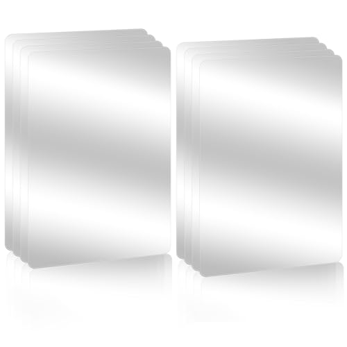 KALIONE 8 Pack Shatterproof Acrylic Mirrors, 5x7 Inch Double-Sided Mini Mirrors for DIY Crafts