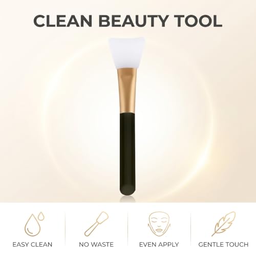 Dual-Use Face Mask Applicator Brush and Mixing Scraper Tool