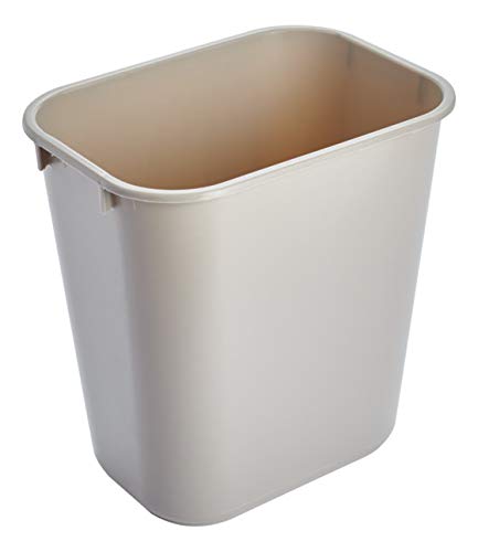 Rubbermaid 3.25 Gallon Beige Wastebasket - Pack of 12, Durable Plastic Garbage Can