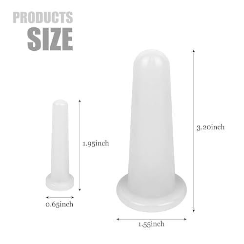 Silicone Facial Cupping Set - 2 Pcs Anti-Aging Face Massage Tool White