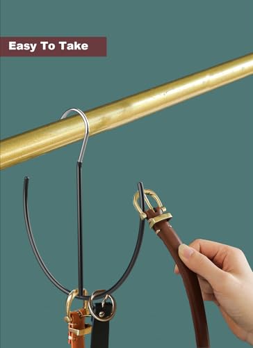 Heavy Duty Metal Belt Hanger with Rubber Cover - 9.6in x 7.9in