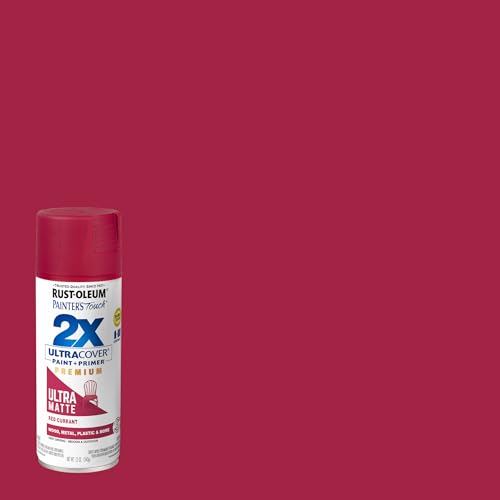 Rust-Oleum Painter's Touch 2X Ultra Cover Spray Paint Ultra Matte Red Currant 12 oz - Indoor/Outdoor Finish