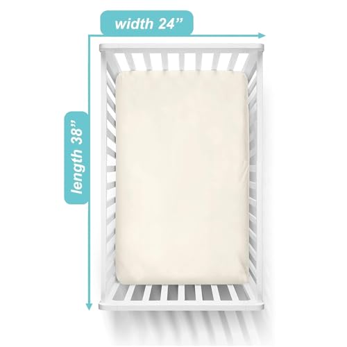 American Baby Company Cream Fitted Mini Crib Sheets - 2 Pack