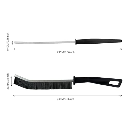 Crevice Cleaning Brush Set - 3pc Stiff Bristle Tool for Tight Spaces