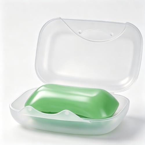 Vonpri Clear Travel Soap Case Leakproof & Compact for Shower Bathroom Outdoor