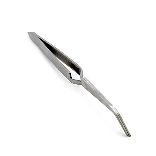 KADS Self-Closing Nail Sculpture Tweezer Curved Stainless Steel Clamp for C-Curve Acrylic Shaping