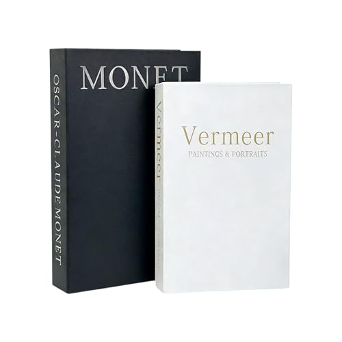 Decorative Fake Books Set of 2 - Modern Black & White Faux Books (A)