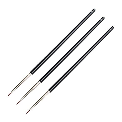 Sluswallow 3 Pcs Fine Eyeliner Brush Set Ultra-Precise Makeup Wands