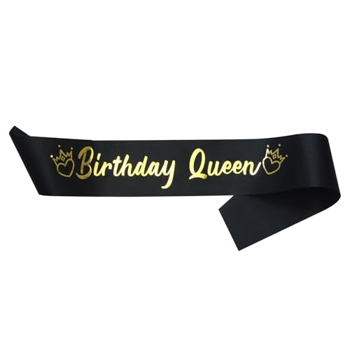 Birthday Queen Sash for Women - Satin Birthday Party Gift