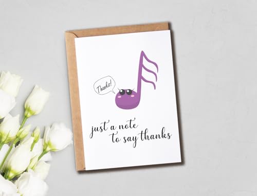 Funny Thank You Card - Just A Note to Say Thanks - 5x7