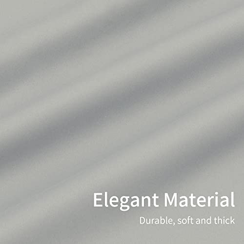 Easy-Going Thermal Blackout Curtains, Greyish White, 46x63 Inch (Set of 2)