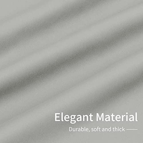 Easy-Going Thermal Grommet Curtains, Greyish White, 34"W x 54"L (Pack of 2)