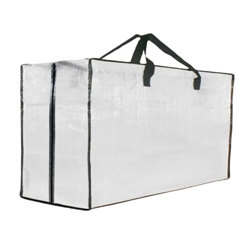 Extra Large Clear Moving Bags - Heavy Duty Storage Tote with Handles, 1 Pack