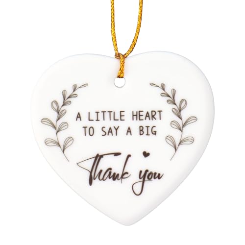 2pcs Ceramic Heart Plaque Set - Thank You Friendship Gift