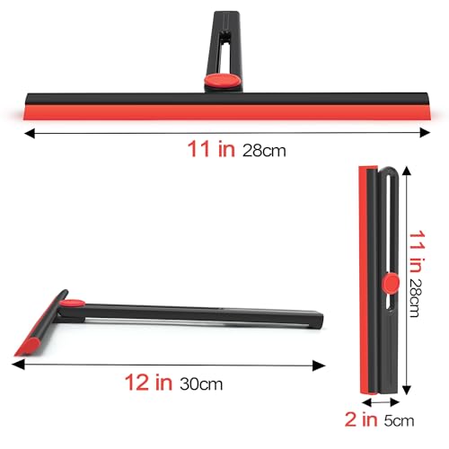 DALIPER Shower Squeegee Set - 2 Pack 360° Rotating Glass Wipers, 11-Inch