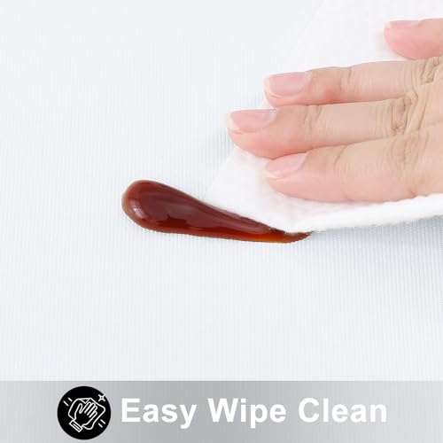 Smiry Waterproof Vinyl Table Cloth 60"x84" - Easy Clean & Flannel Backed