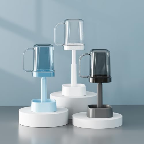 Eco-Friendly Bathroom Toothbrush Holder with Mouthwash Cup - Black